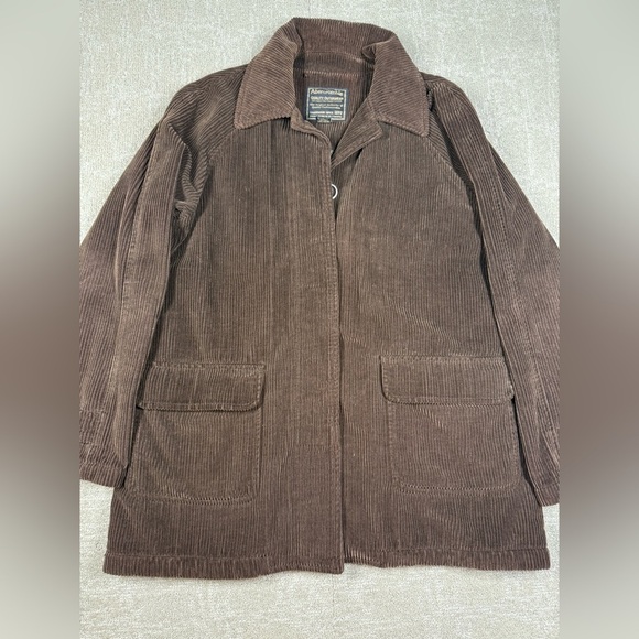 Vintage Abercrombie and Fitch Button Down Brown Corduroy Outerwear Jacket L